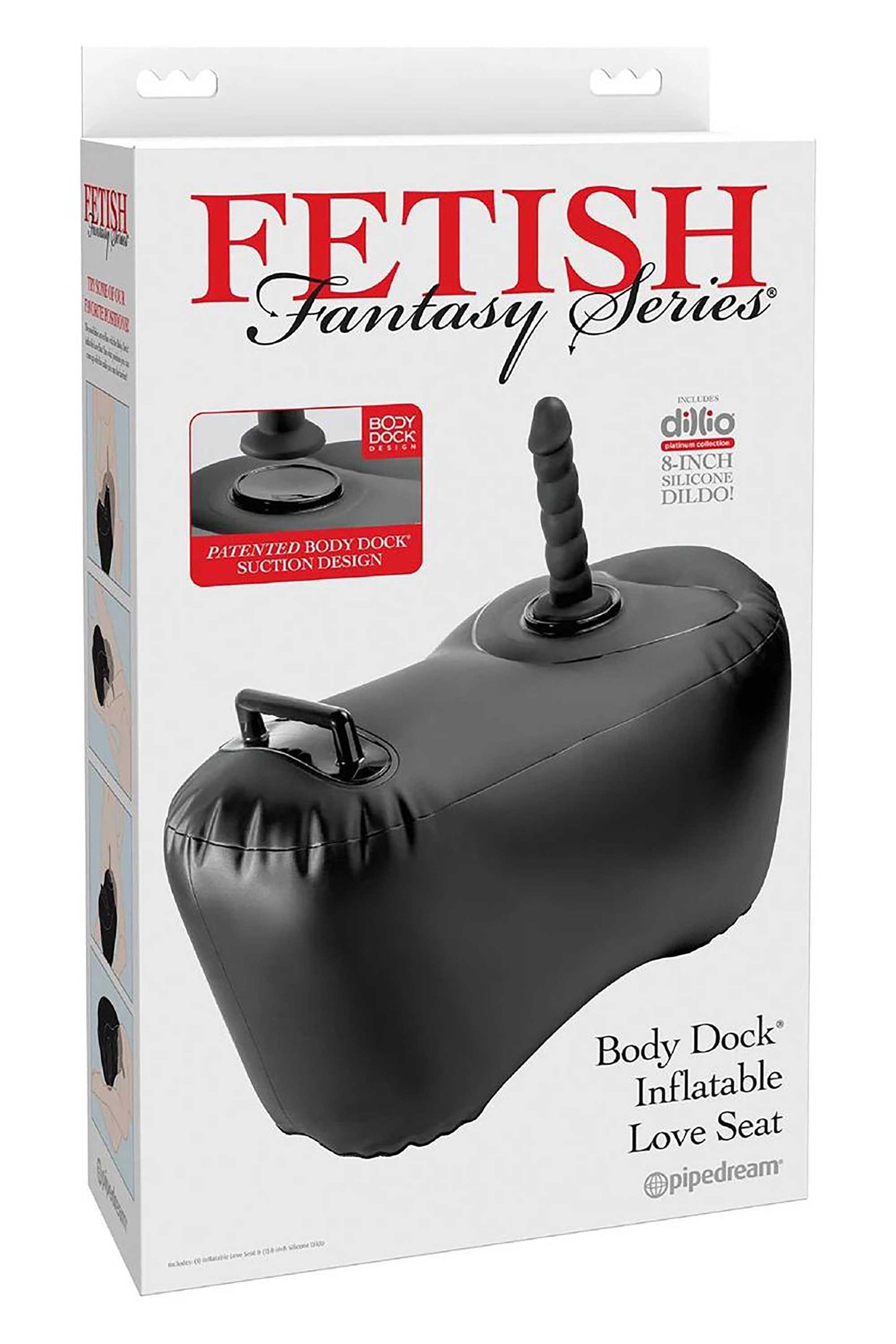 PD4471-23 Fetish Fantasy Series Body Dock Inflatable Love Seat - Black