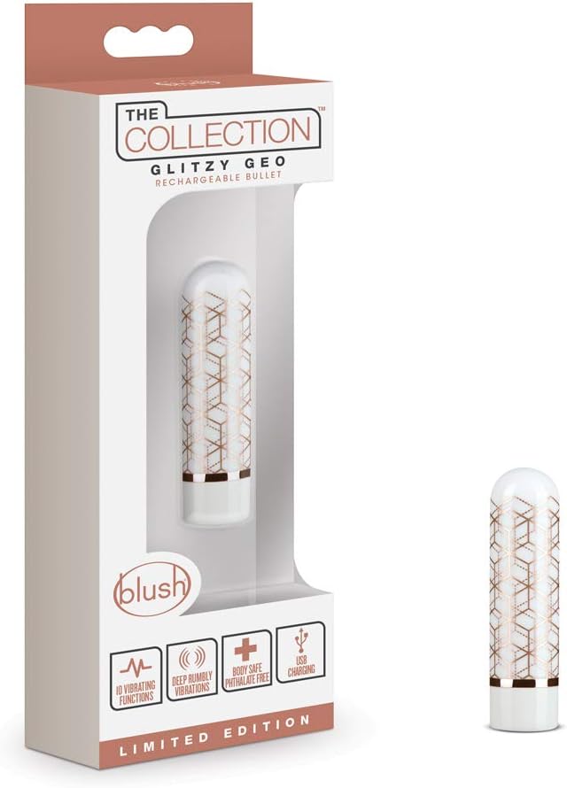 THE COLLECTION – GLITZY GEO – RECHARGEABLE BULLET – ROSE GOLD