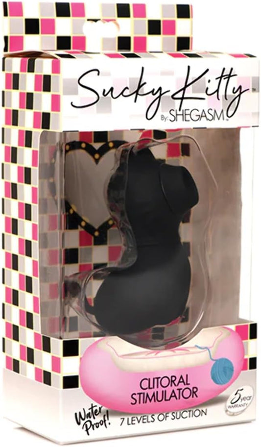 AG960 SH SUCKY KITTY 7X CLITORAL STIMULATOR – BLACK