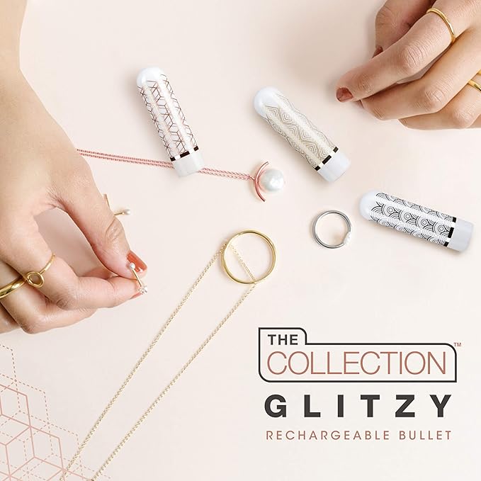 THE COLLECTION – GLITZY GEO – RECHARGEABLE BULLET – ROSE GOLD