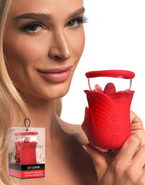AH231 BL LILY LOVER SUCKING & VIBRATING CLITORAL STIMULATOR