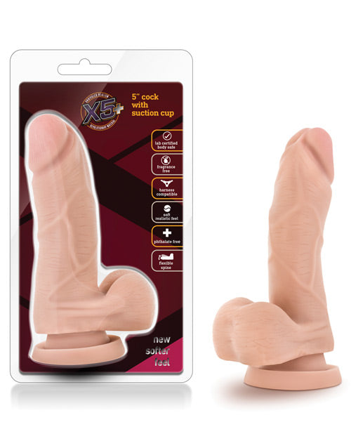 BL-57553 X5 PLUS – 5″ COCK WITH FLEXIBLE SPINE – BEIGE