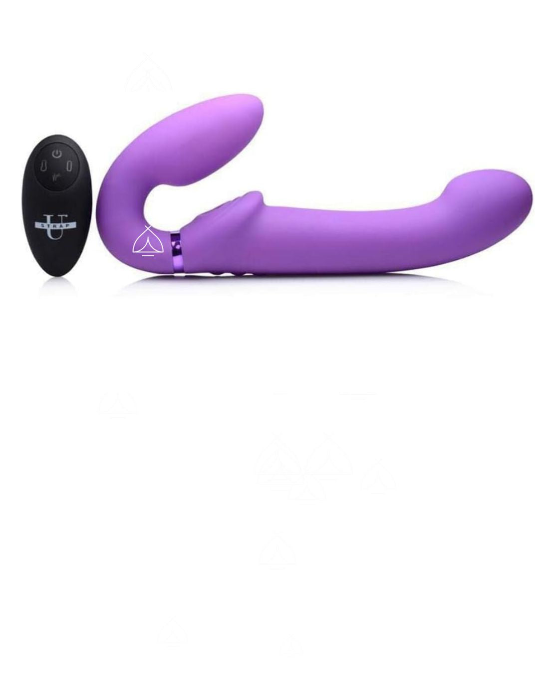 SU 10X Pulse Ergo-Fit Inflatable & Vibrating Strapless Strap-On – Purple