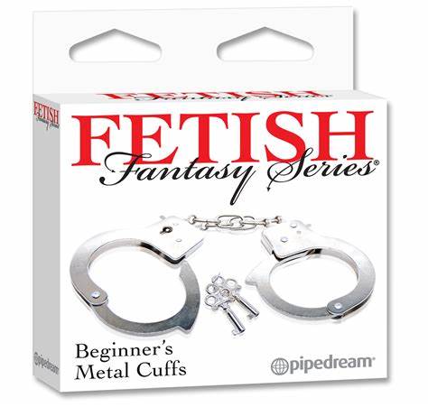 PD3800-00 FETISH FANTASY SERIES BEGINHERS METAL CUFFS SILVER