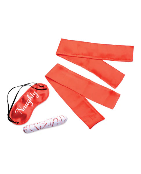 BG Naughty Holiday Kit – Wrist Ties, XL, Bullet & Blindfold
