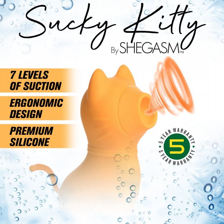 AG960 SH SUCKY KITTY 7X CLITORAL STIMULATOR – ORANGE