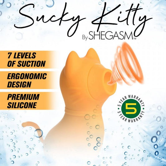 AG960 SH SUCKY KITTY 7X CLITORAL STIMULATOR – ORANGE