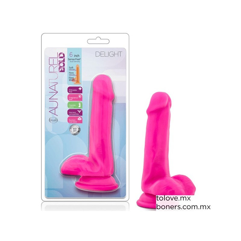 Au Naturel – Bold – Delight – 6 Inch Dildo – Pink