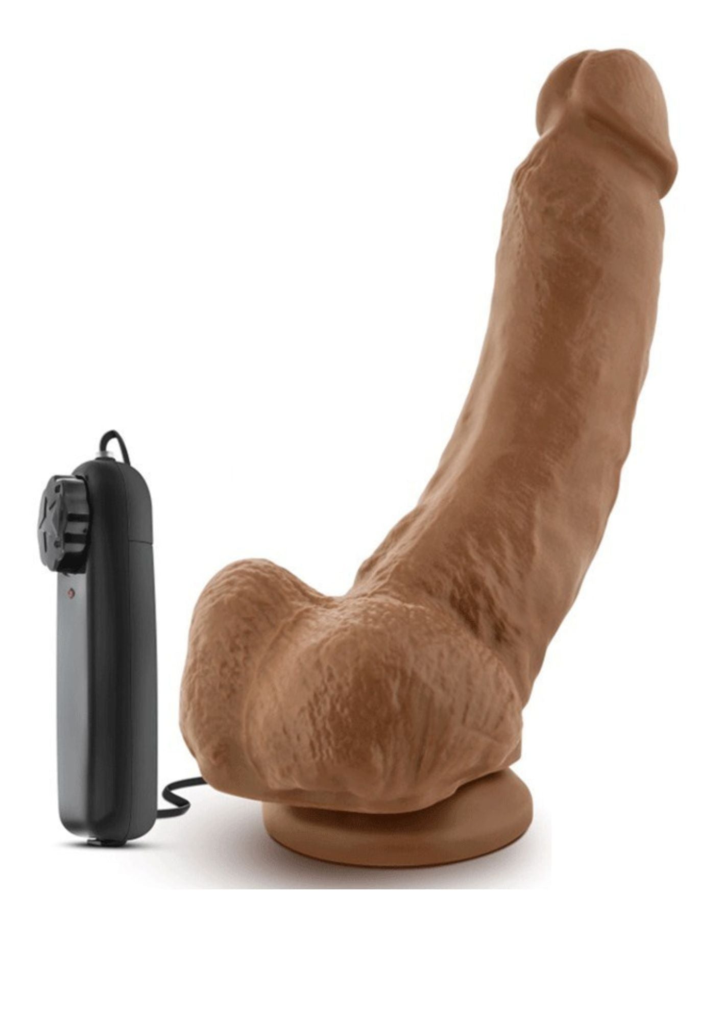 BL-27467 LOVERBOY – THE BOXER -9 INCH VIBRATING REALISTIC COCK -MOCHA