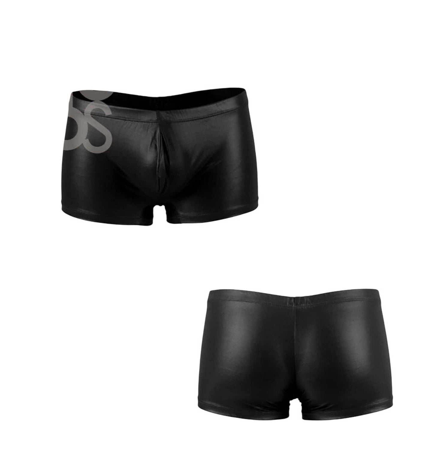 MP0061115 Black Leather Sexy Panty for Man - L