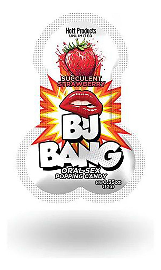 3593-D BJ BANG POPPING BLOW JOB ORAL SEX CANDY- 10 gm BAGS (CHERRY, WTRMLN, STRBRY FLAVORS) C/U