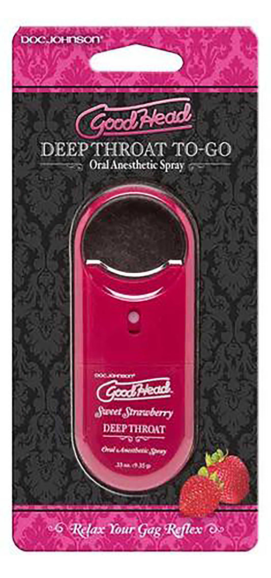 1360-33-CD GOODHEAD DEEP THROAT SPRAY TO-GO - STRAWBERRY