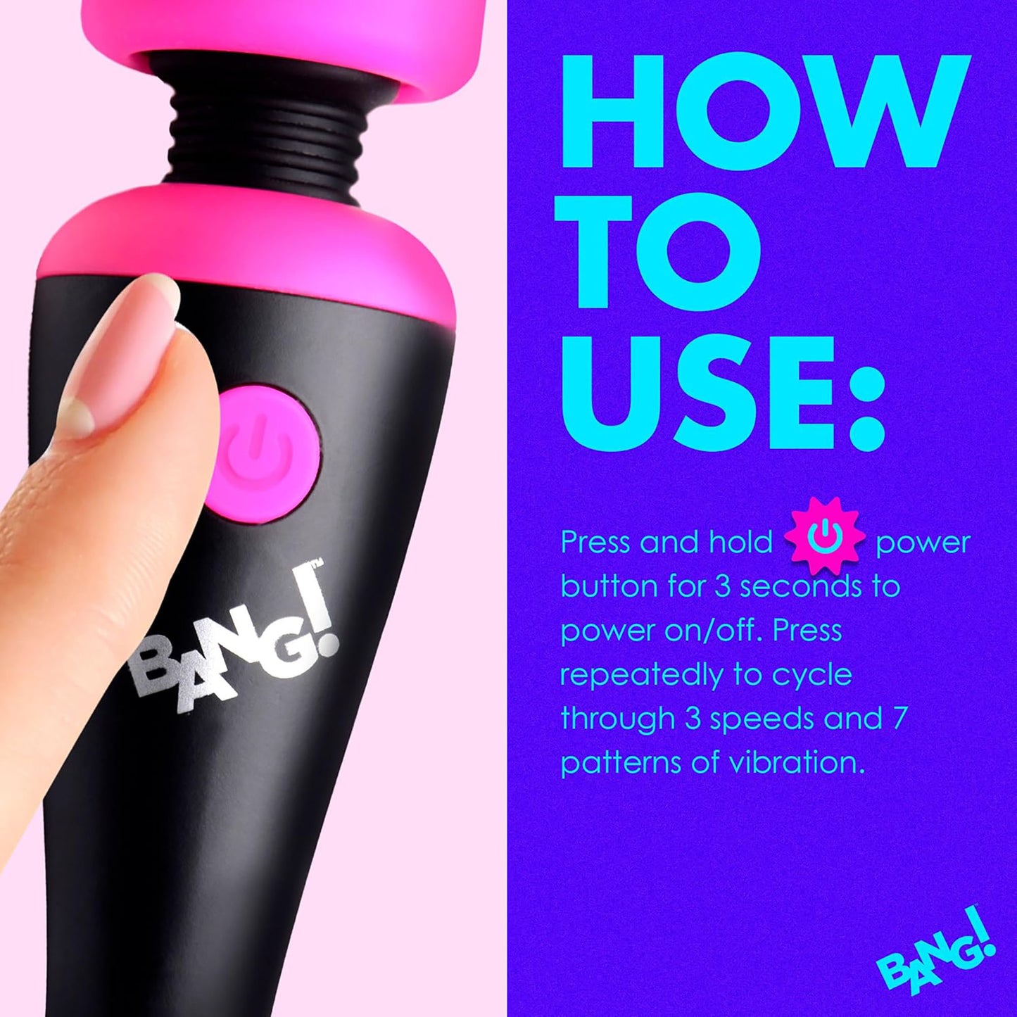 AG786-PINK BG 10x Vibrating Mini silicone Wand - pink