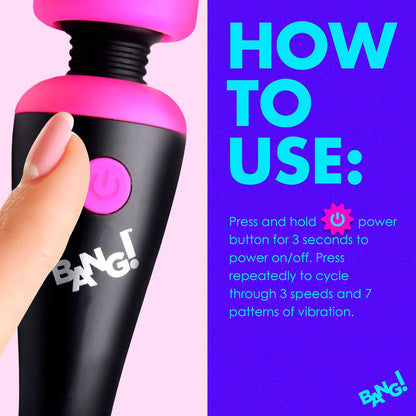 AG786-PINK BG 10x Vibrating Mini silicone Wand - pink