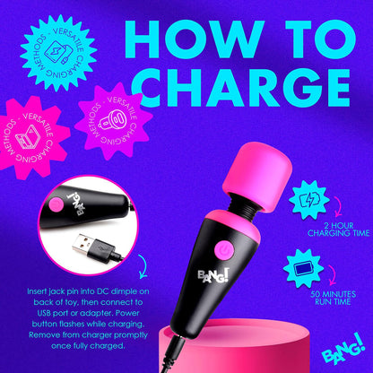 AG786-PINK BG 10x Vibrating Mini silicone Wand - pink