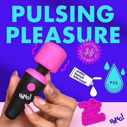 AG786-PINK BG 10x Vibrating Mini silicone Wand - pink