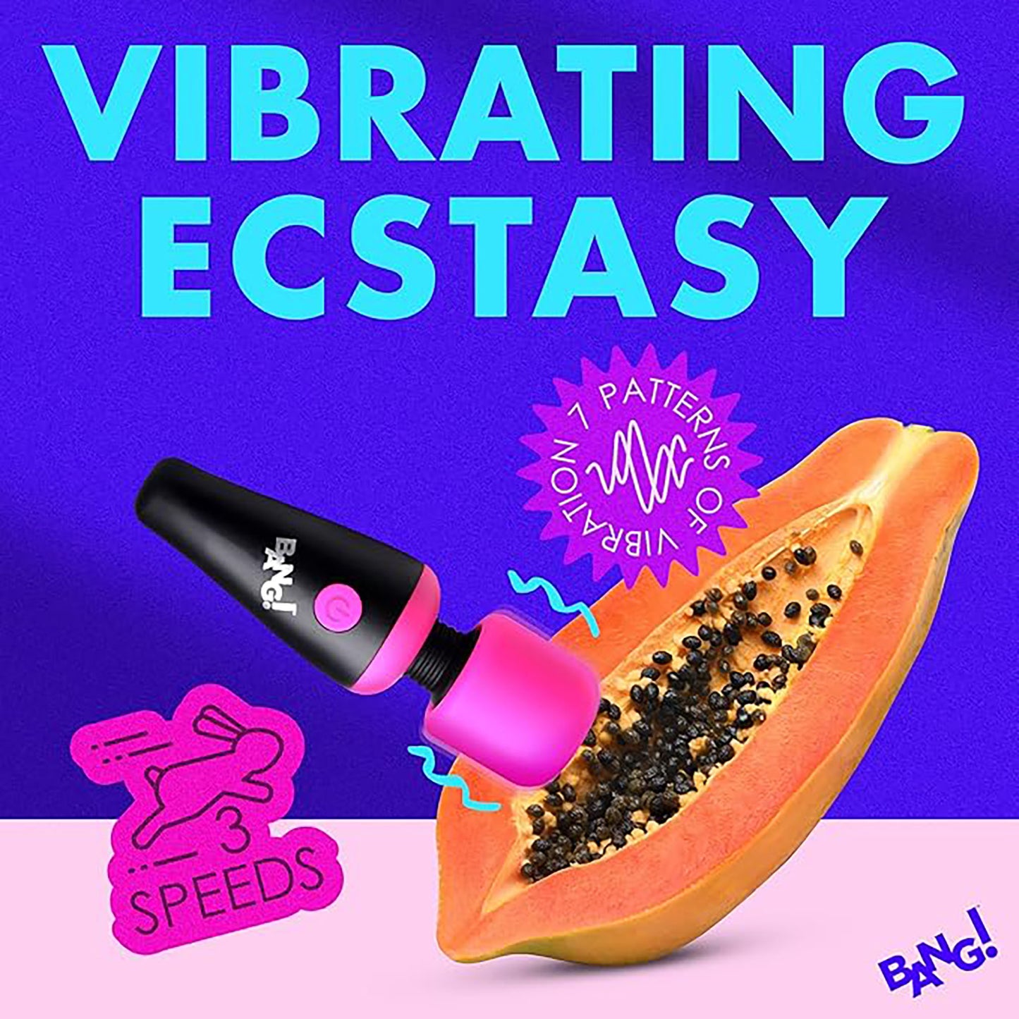 AG786-PINK BG 10x Vibrating Mini silicone Wand - pink