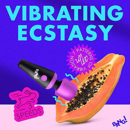AG786-Purple BG 10x Vibrating  Mini Silicone Wand Purple