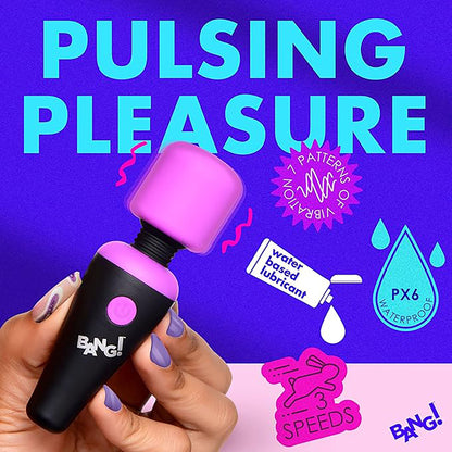 AG786-Purple BG 10x Vibrating  Mini Silicone Wand Purple
