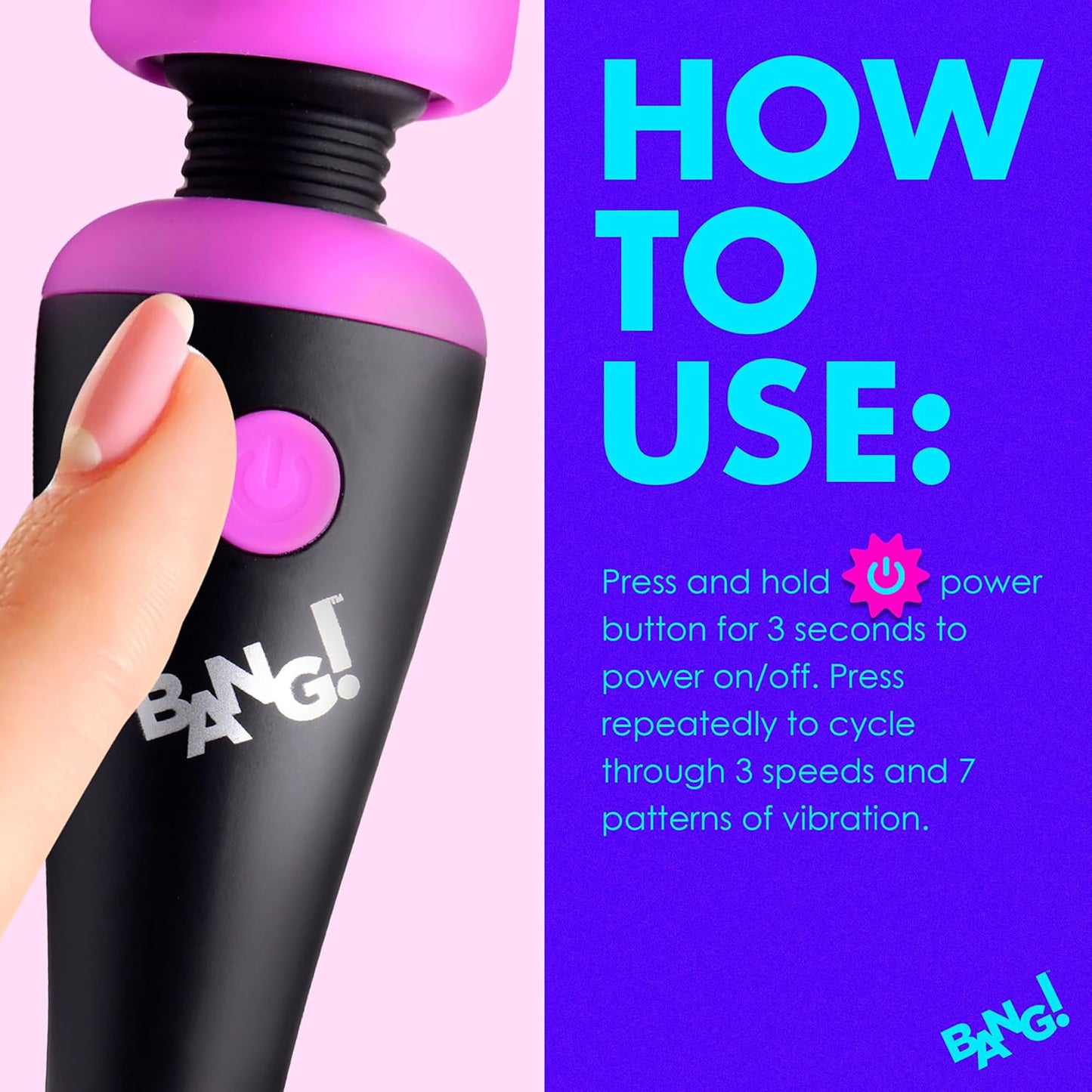 AG786-Purple BG 10x Vibrating  Mini Silicone Wand Purple
