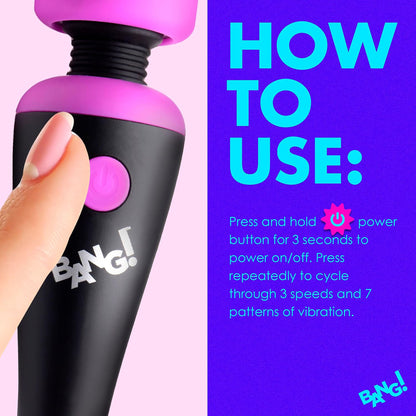 AG786-Purple BG 10x Vibrating  Mini Silicone Wand Purple