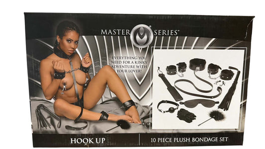 AG989 HOOK UP 10 PIECE PLUSH BONDAGE SET