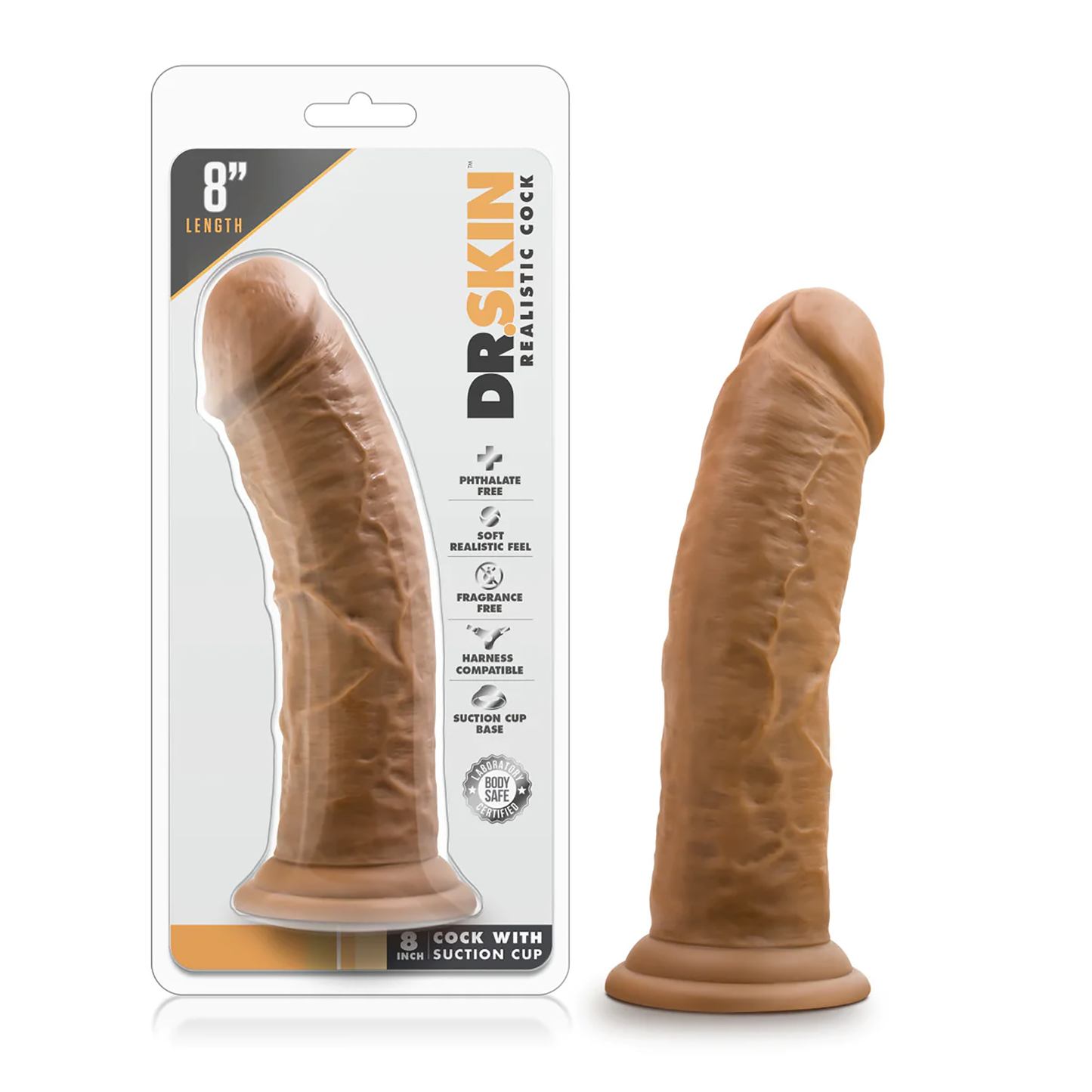 BL-12807 BL-12807 DR SKIN 8 INCH COCK WITH SUCTION CUP