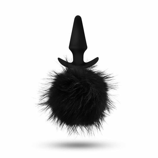 BL-59225 ANAL ADVENTURES PLATINUM - RABBIT TAIL PLUG - BLACK