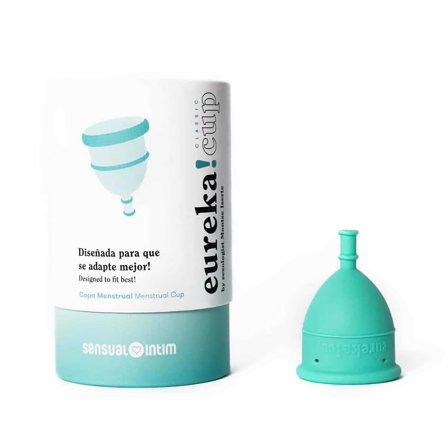 EUREKA05 EUREKA! CUP COPA MENSTRUAL CON VACIADO MEDIUM SIZE TURQUESA