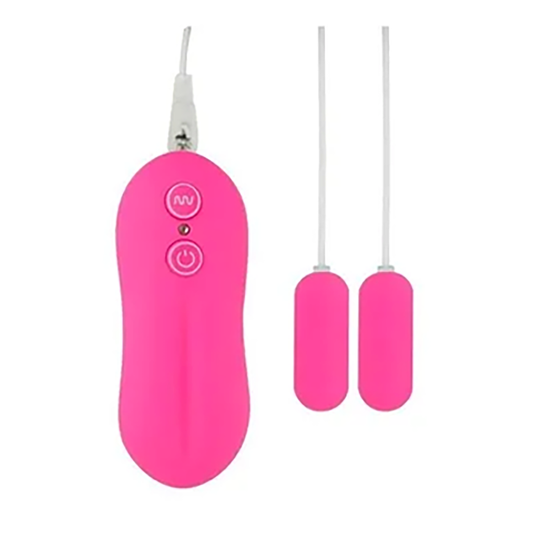 HU-35009 10 Fuction Dual Bullets Vibratíon Pink