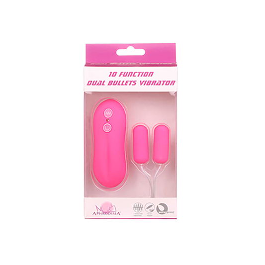 HU-35009 10 Fuction Dual Bullets Vibratíon Pink