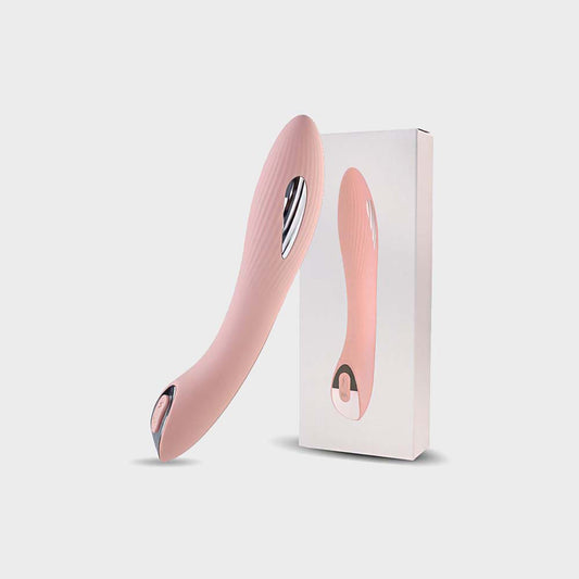 JLT-026 premium-vibrador de silicon de toque electrico-rosa
